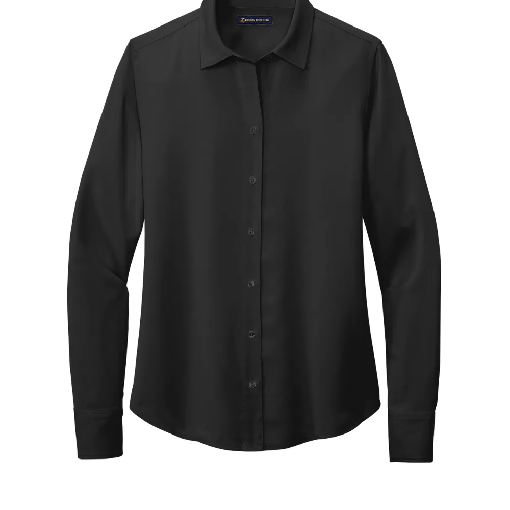 Brooks Brothers(R) Women's Full-Button Satin Blouse 2