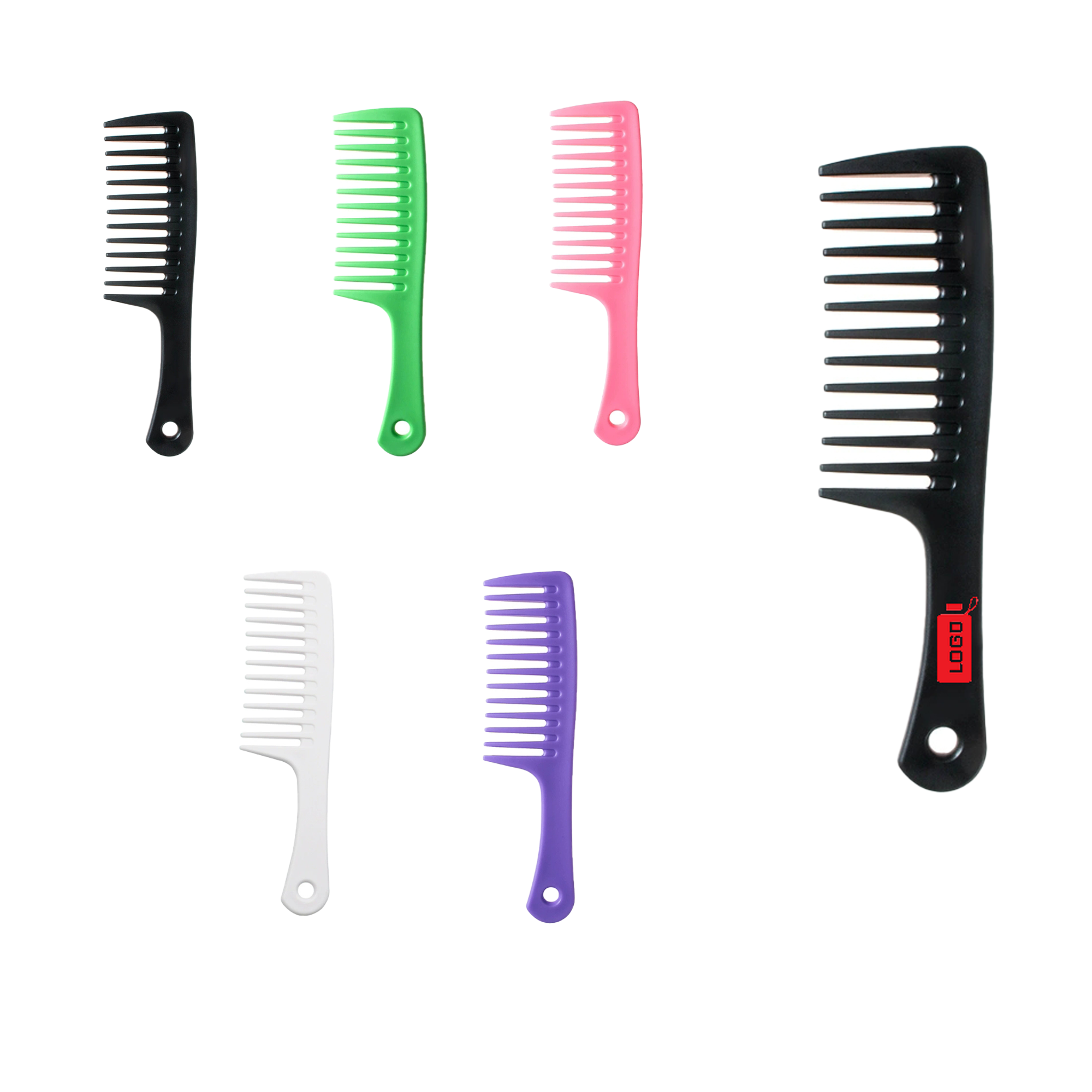 Long Hair Shampoo Wide-Tooth Comb 1