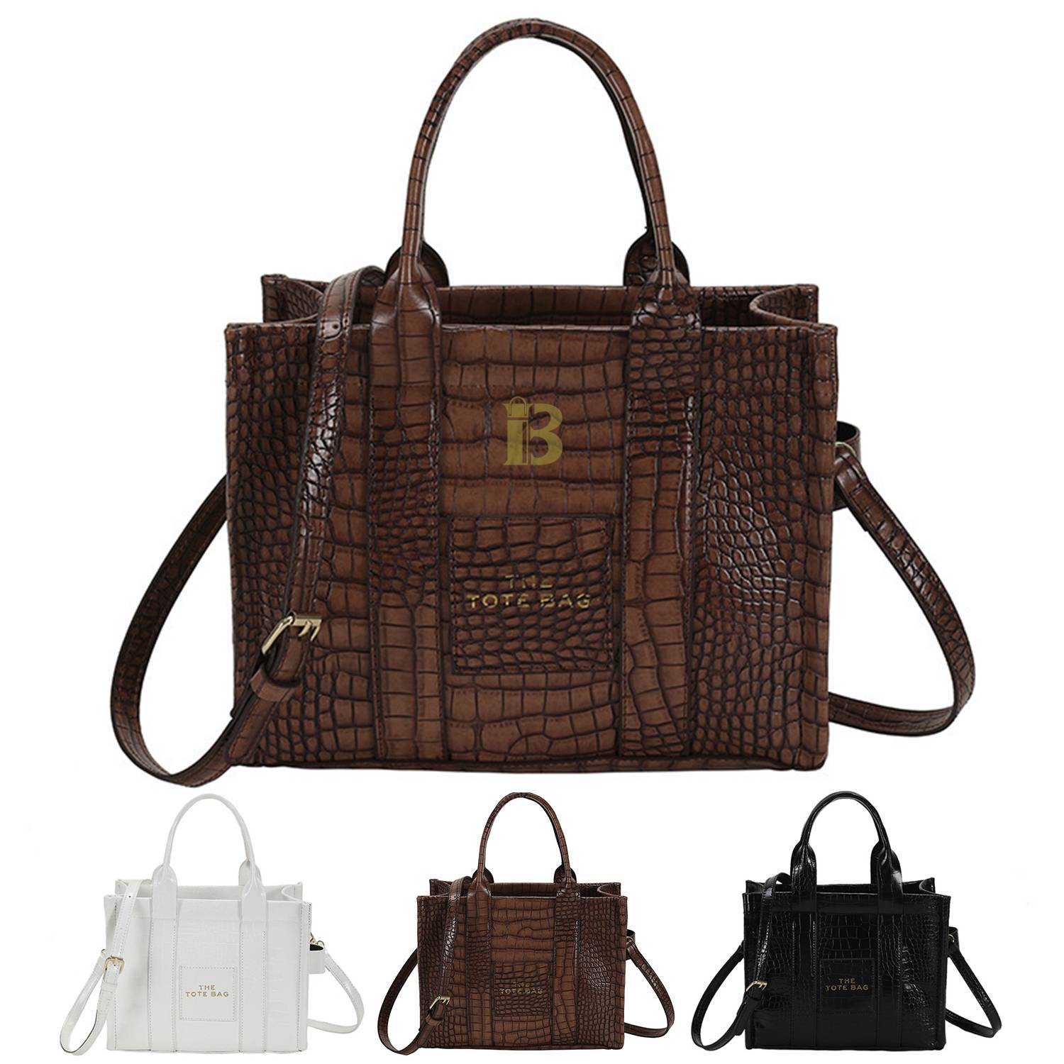 PU Leather Crossbody Tote Bag 1