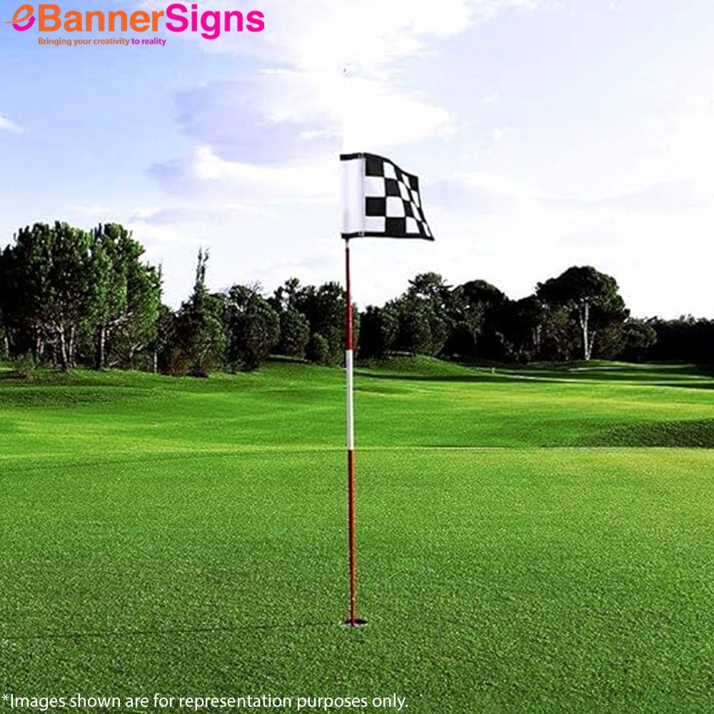 Golf Rectangle Flag with Plastic Tube + cup 6