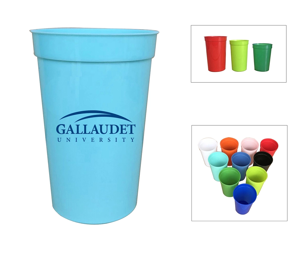20 oz Reusable Plastic Stadium Cup 3