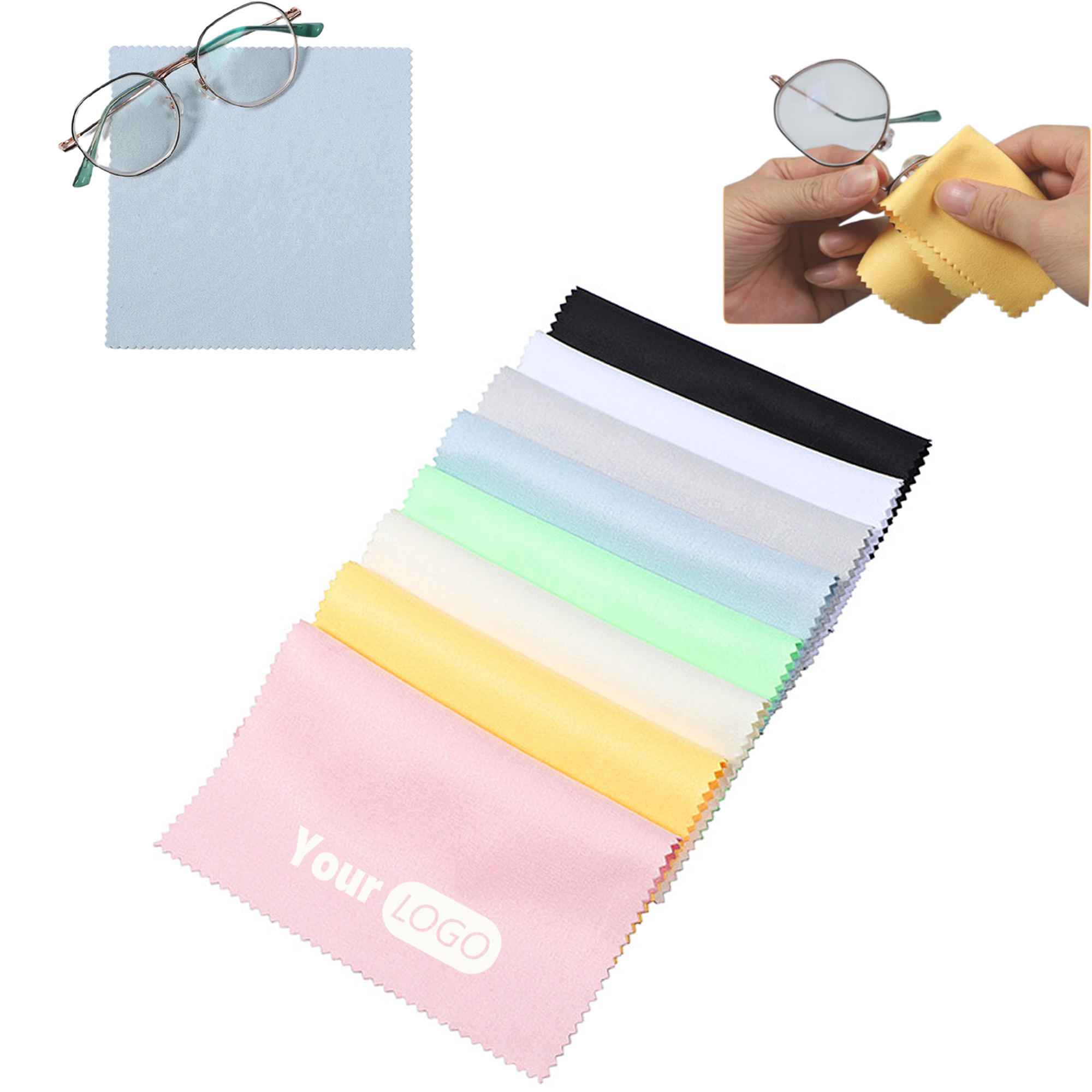 Microfiber Glasses Cloth 6.9 x 5.7 Inches Assorted Colors 2