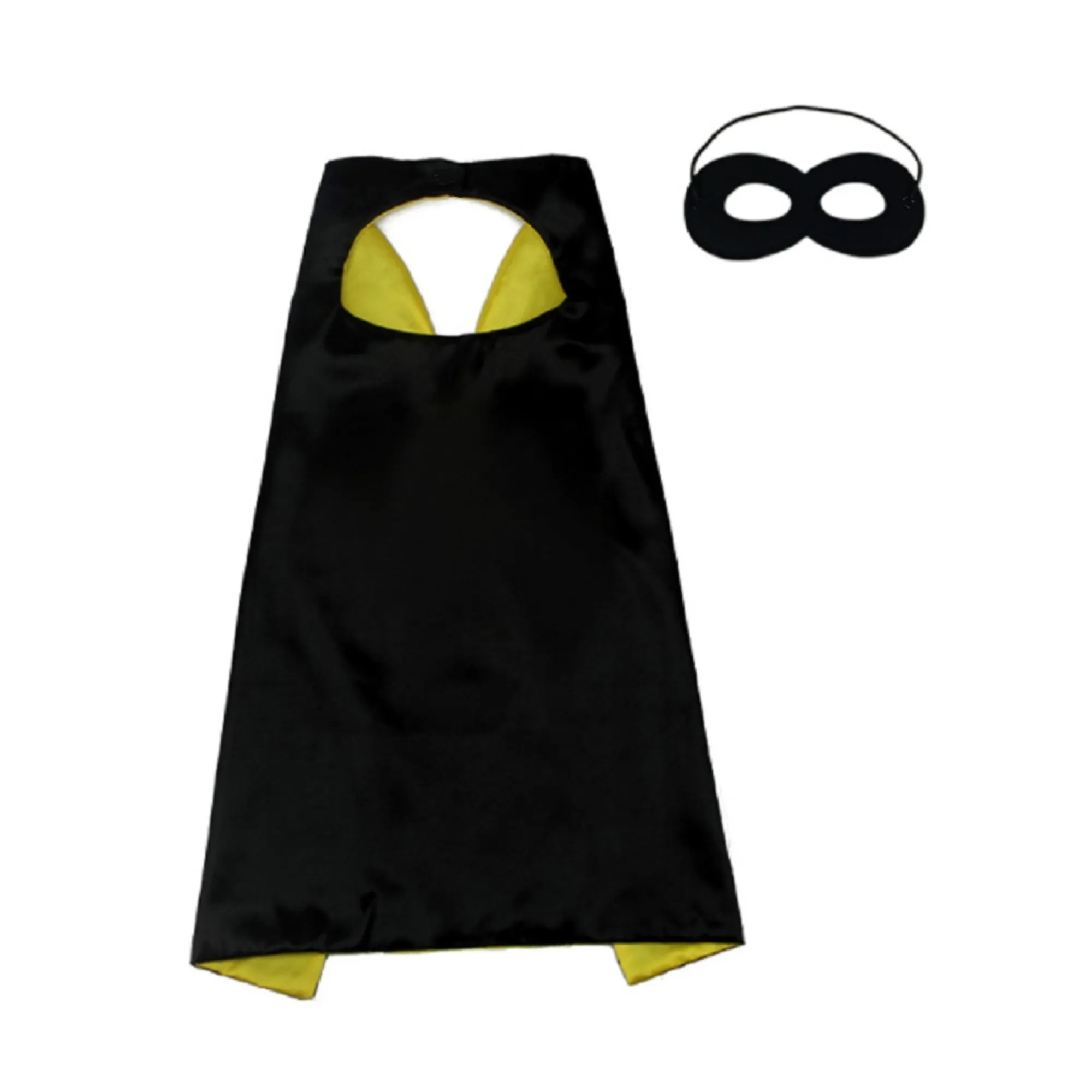 Double Layers Kid Superhero Cape with Eye Mask 5