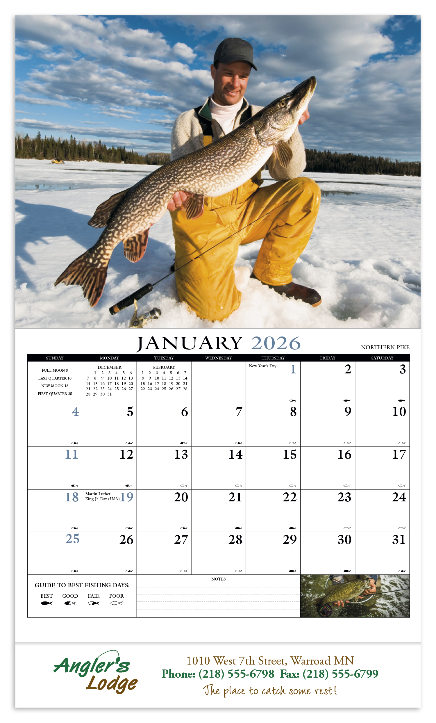 HotLine® Products Fishing Guide Appointment Calendar - Stapled 35