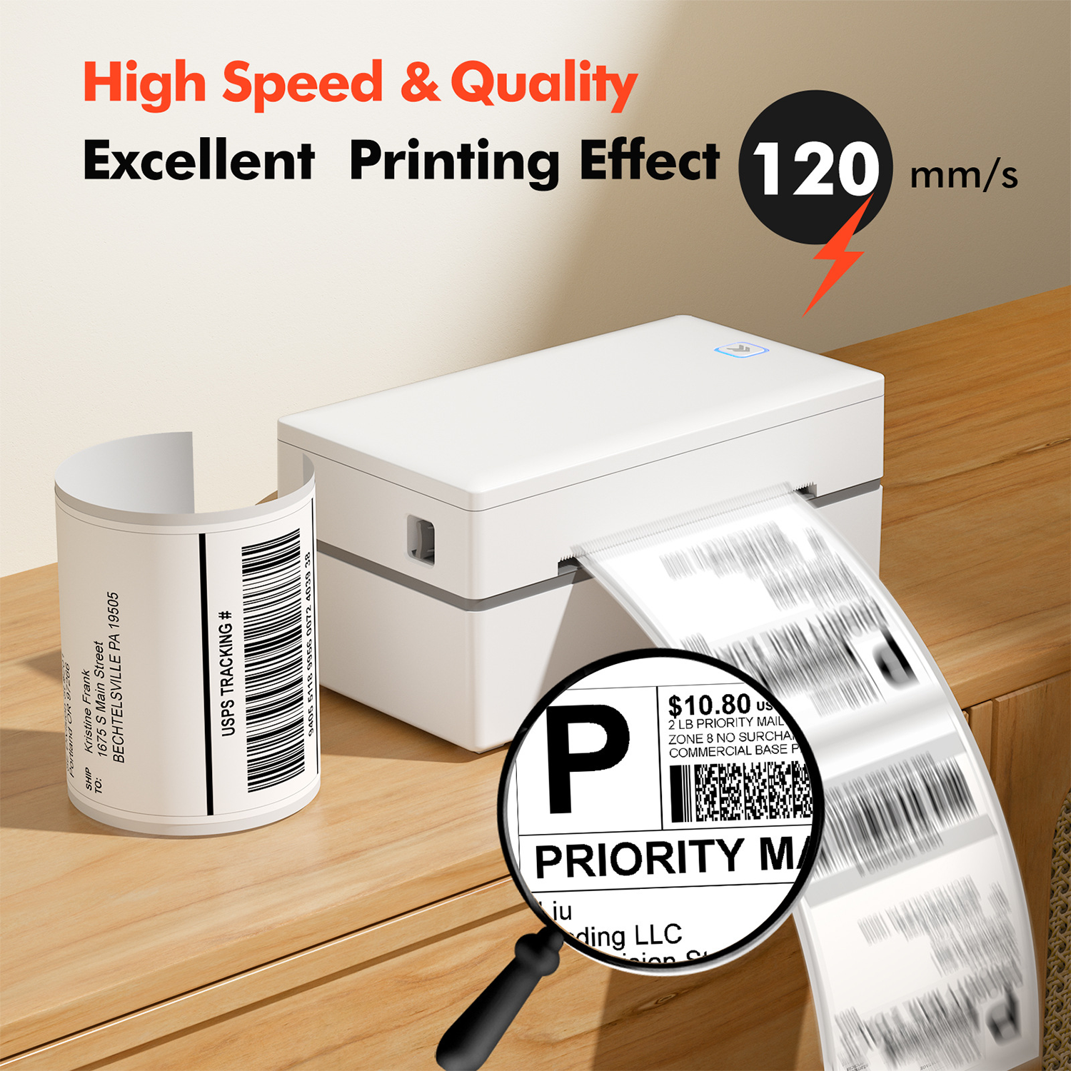 Portable Thermal Bluetooth Label Printer for Small Business 6