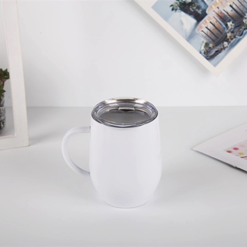 Custom 12 oz Stainless Steel Travel Coffee Mug With Handle 7