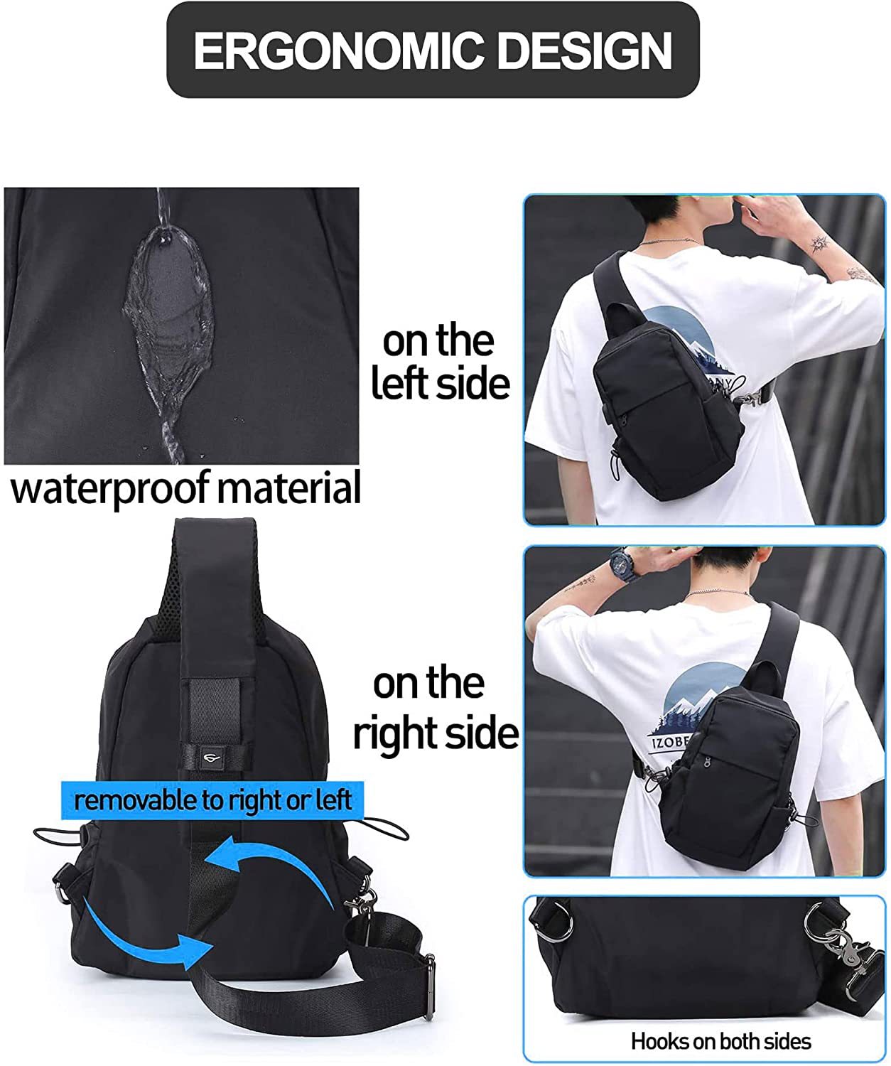 Lightweight Travel Portable Storage Chest Bags with USB 4