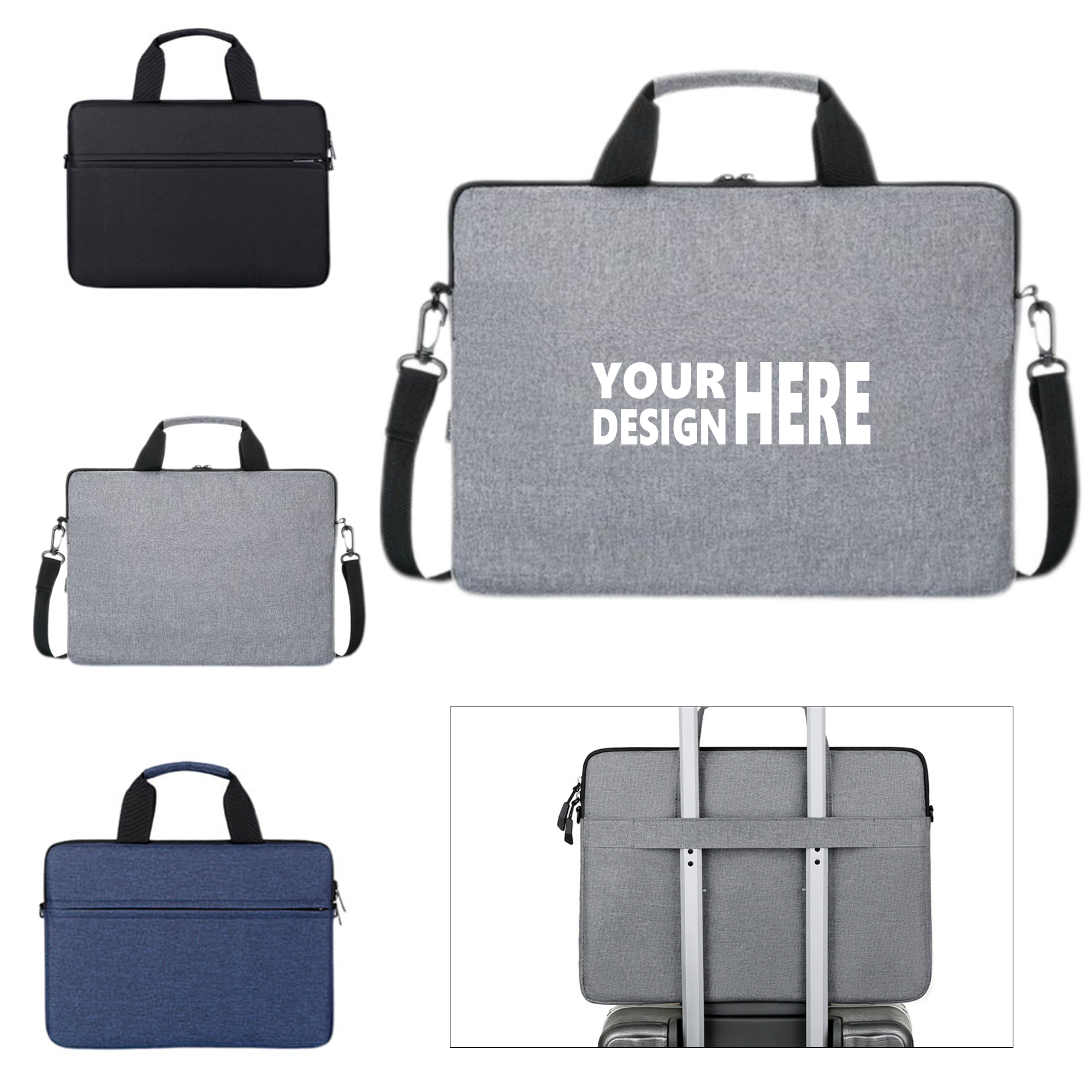 Laptop Case with Ergonomic Carry Handle & Customizable Shoulder Sling 2