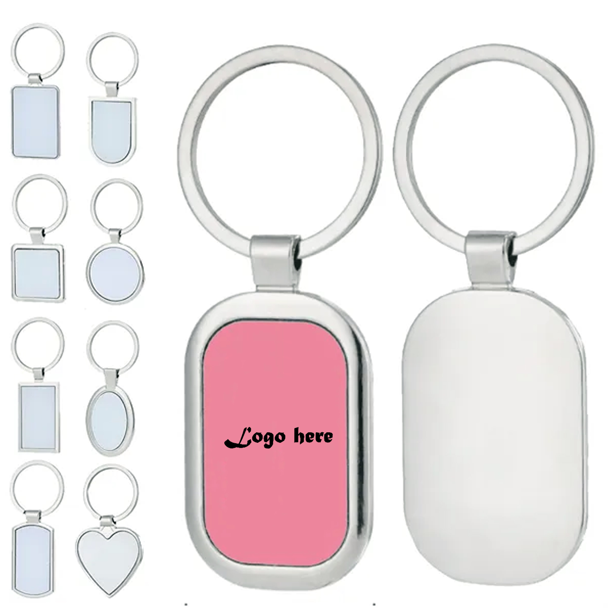 Metal Keychains Custom Shapes, 6 Styles 2