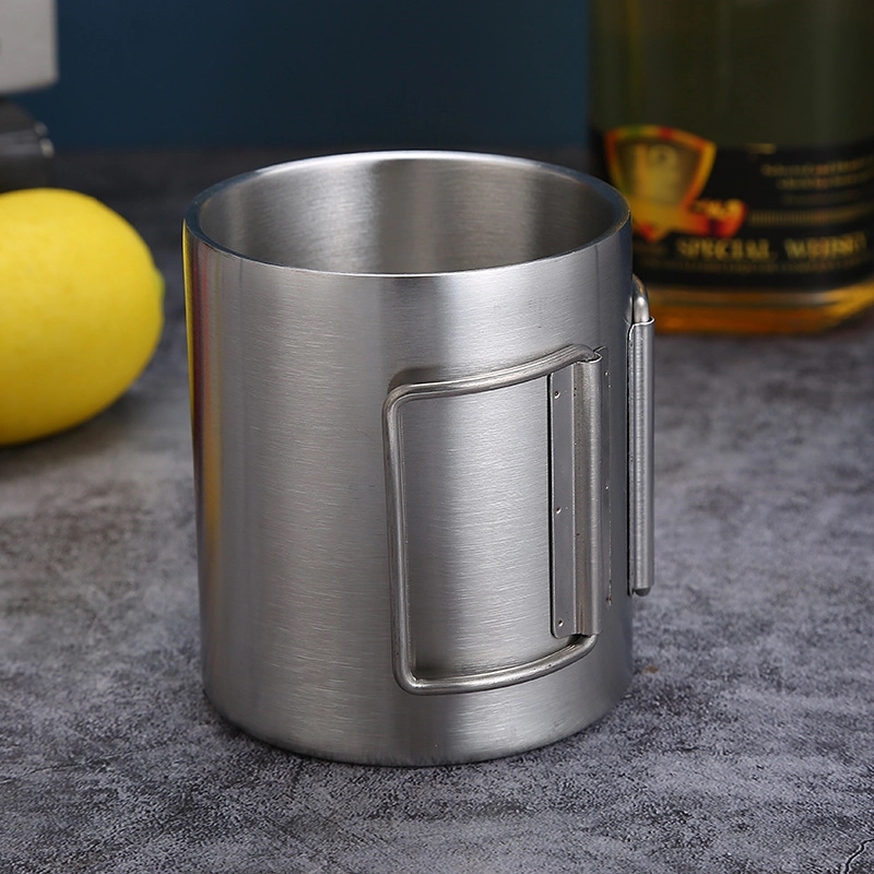 Custom 7.5 oz Double Walled Stainless Steel Camping Mugs 5