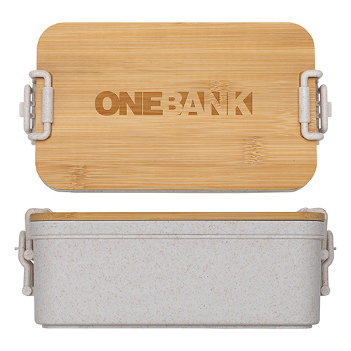 Chuckwagon Stackable Lunch Box With Bamboo Lid & Utensils 9