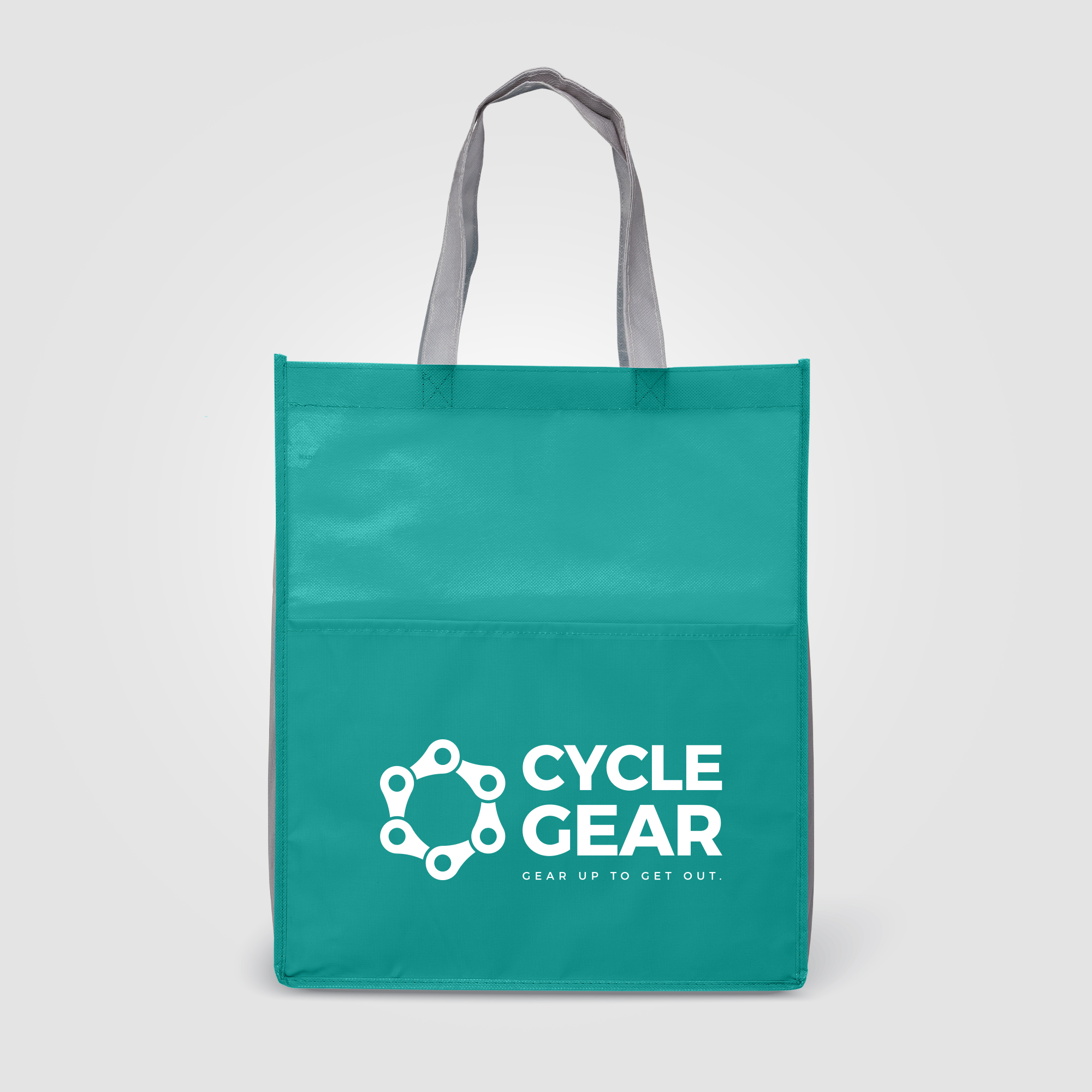 Rome RPET - Recycled Non-Woven Tote with 210D RPET Pocket 16