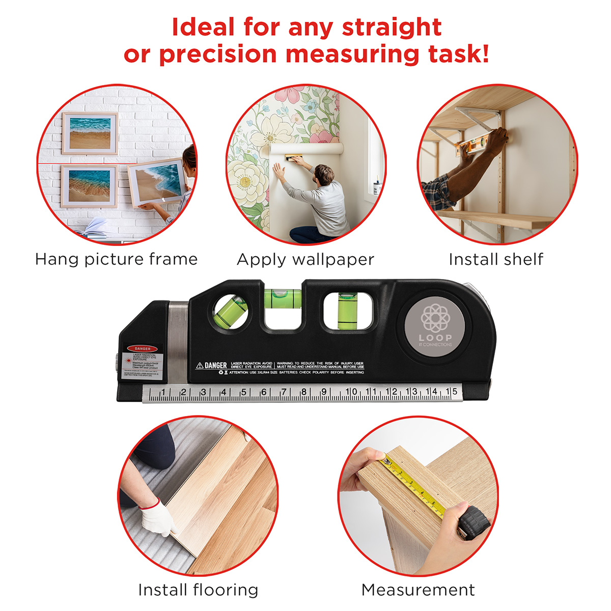 Best Buddy Tools ® Laser Level Multi-Tool 3