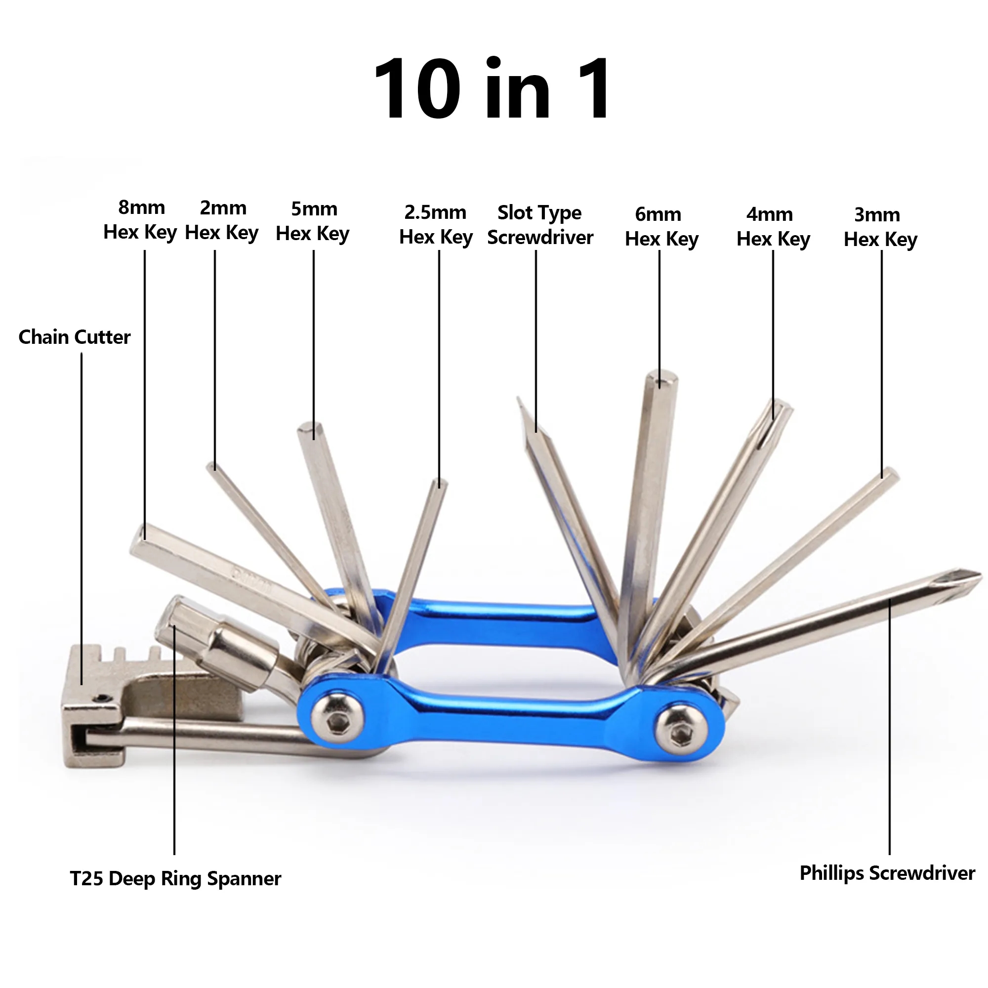 10-in-1 Portable Bike Repair Tool 2
