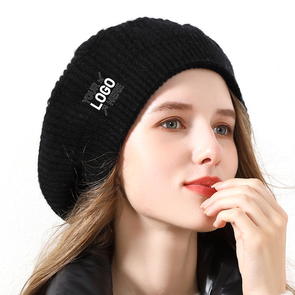 Warm woolen knitted hat woolen beret 5