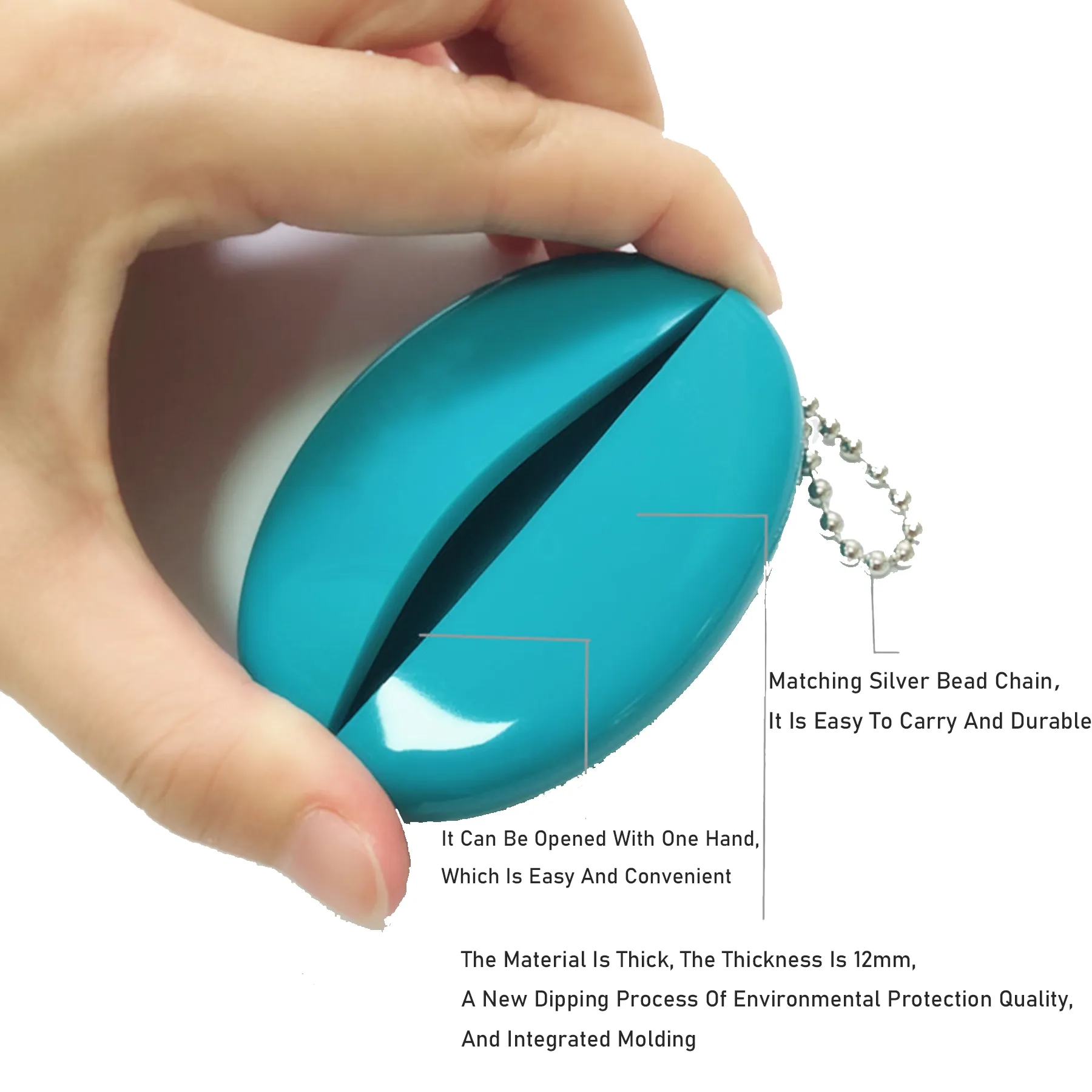 Oval Squeeze Coin Purses With Keychain 8