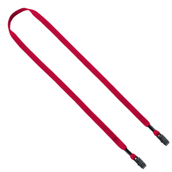 1/2" Cotton Double Bulldog Clip Lanyard 1