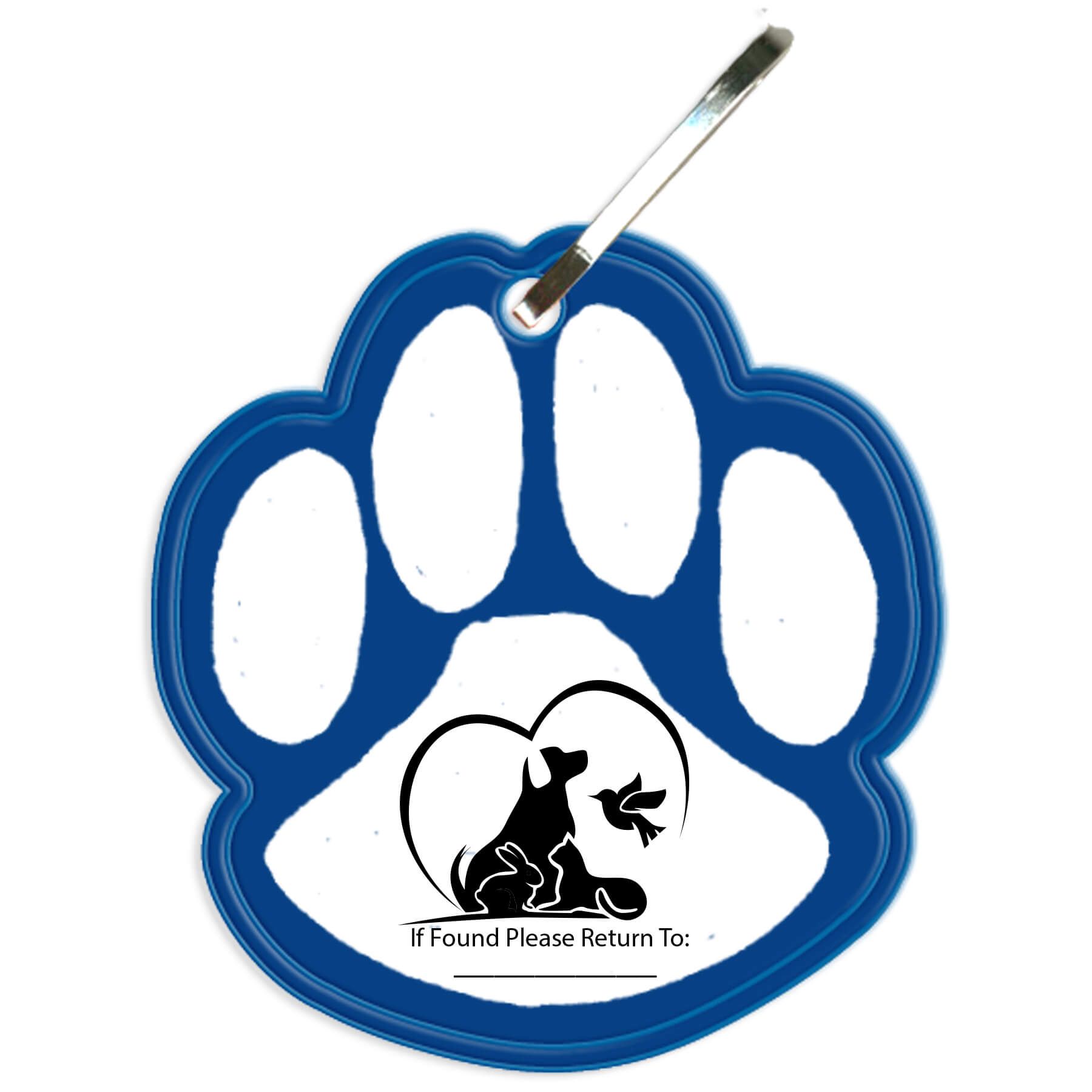 Paw Print Reflective Zipper Pull 34