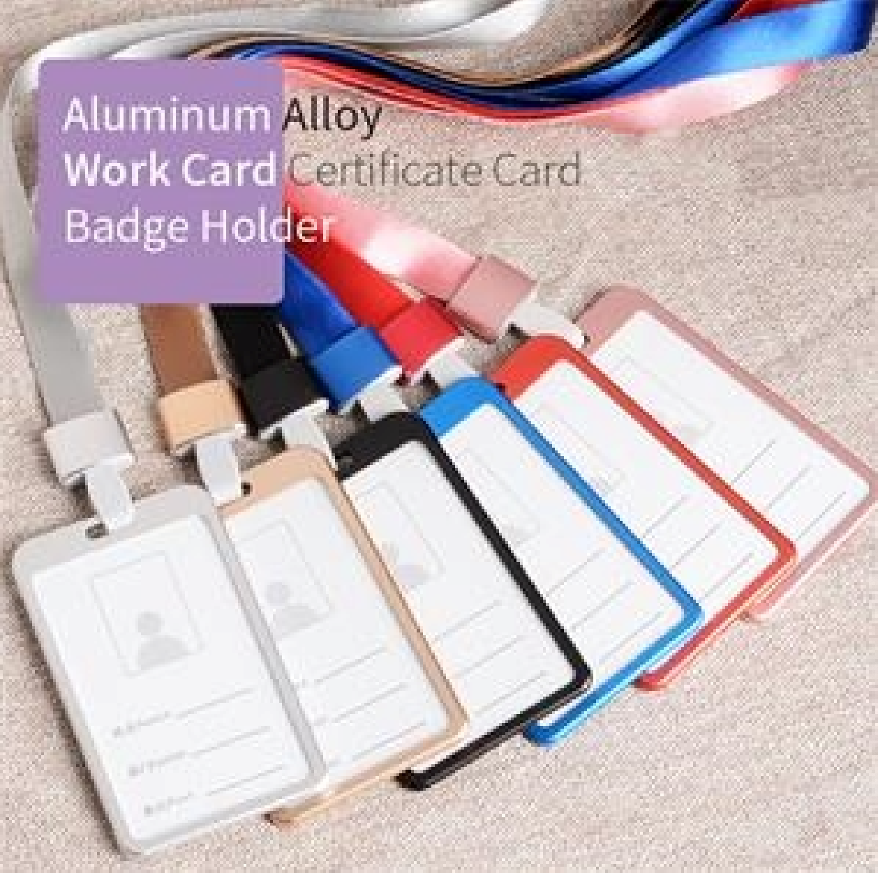 Aluminum Alloy Work MetalCertificate Card Badge Holder 2