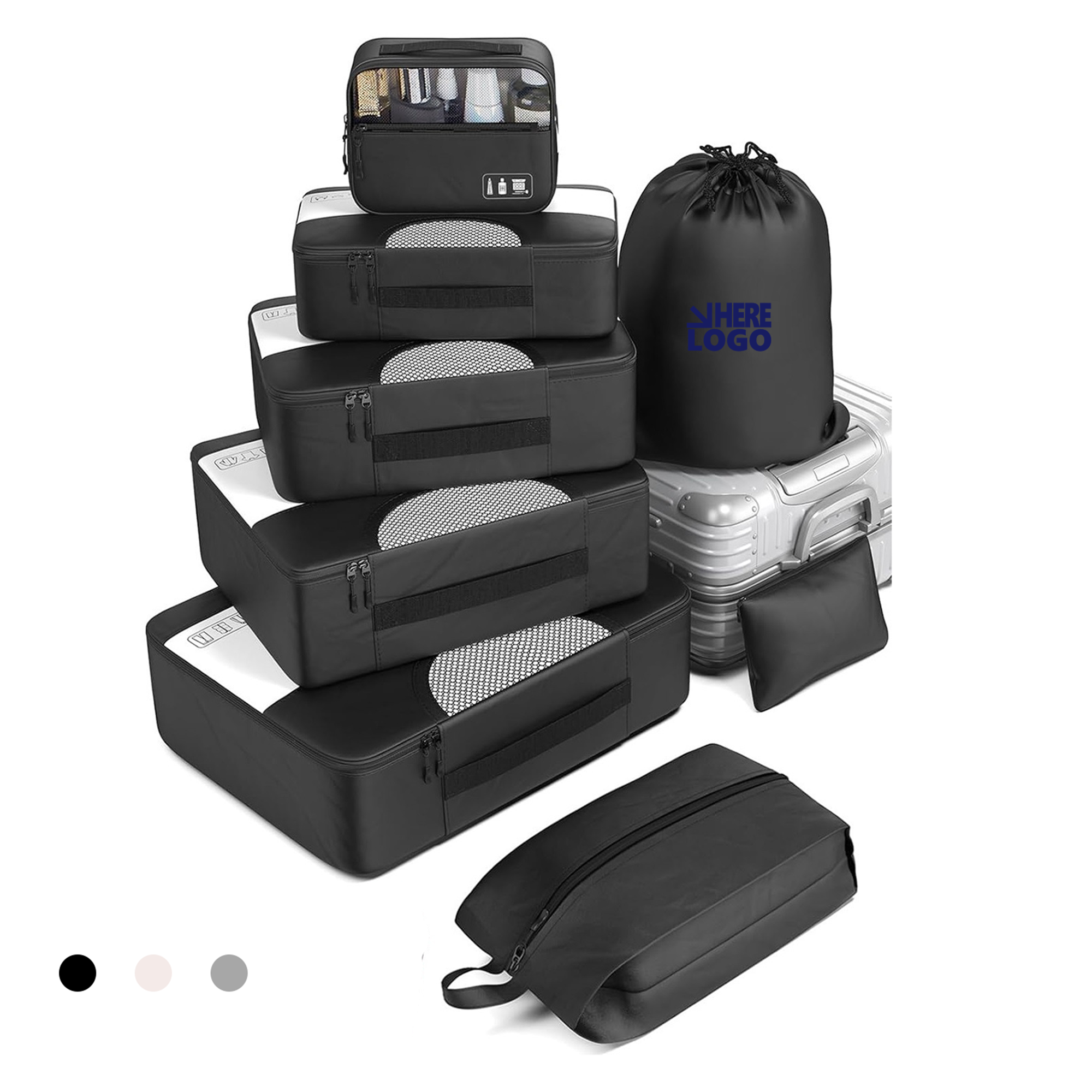Travel Packing Organizer - 8-Piece Set, Space-Saving 2