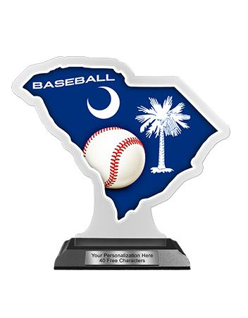 State Acrylic Trophy: 6" South Carolina Shape (Eve 2