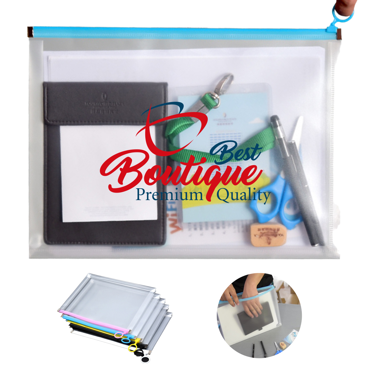 Transparent File Bag A4 Student Information Stationery 2