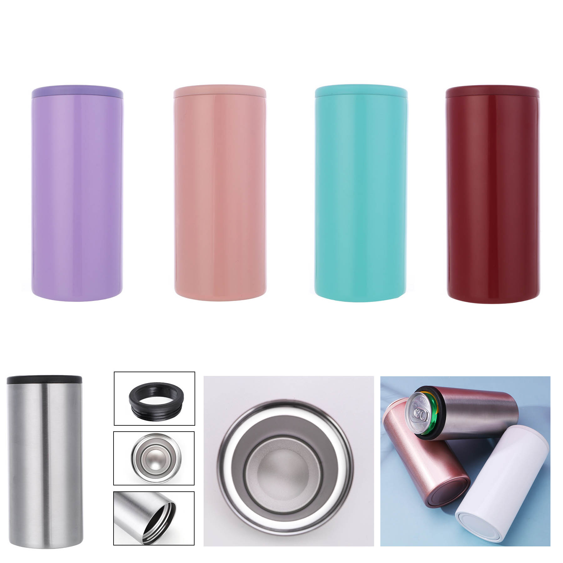 Double-Walled Stainless Steel Can Cooler 1