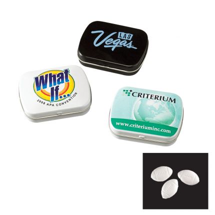 Domed Tin with Football Shaped Mints 5