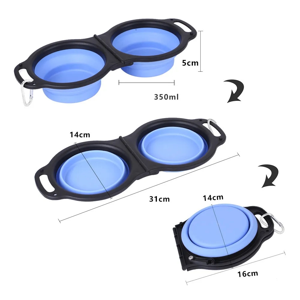 Portable Travel Pet Feeder Bowl 2 in 1 4