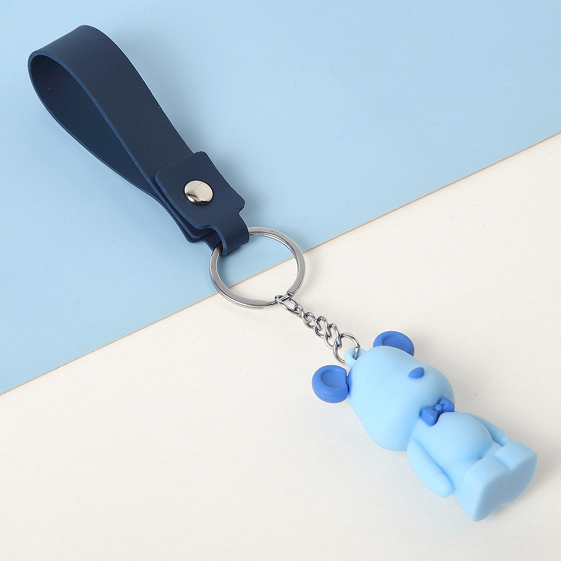 Mouse PU Leather Keychain Ring For Organized Keys 14