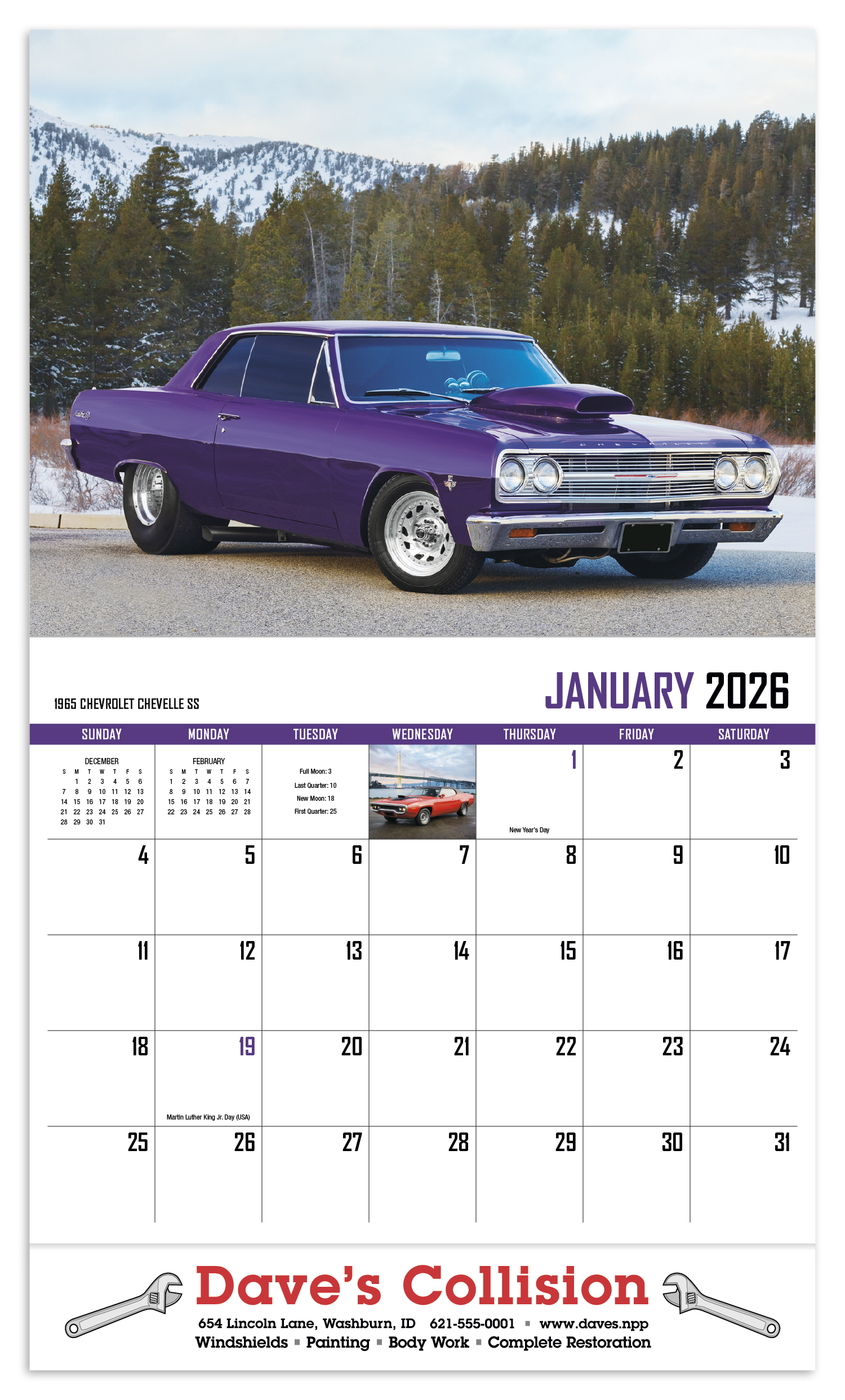 HotLine® Products Street Thunder Appointment Calendar - Stapled 61