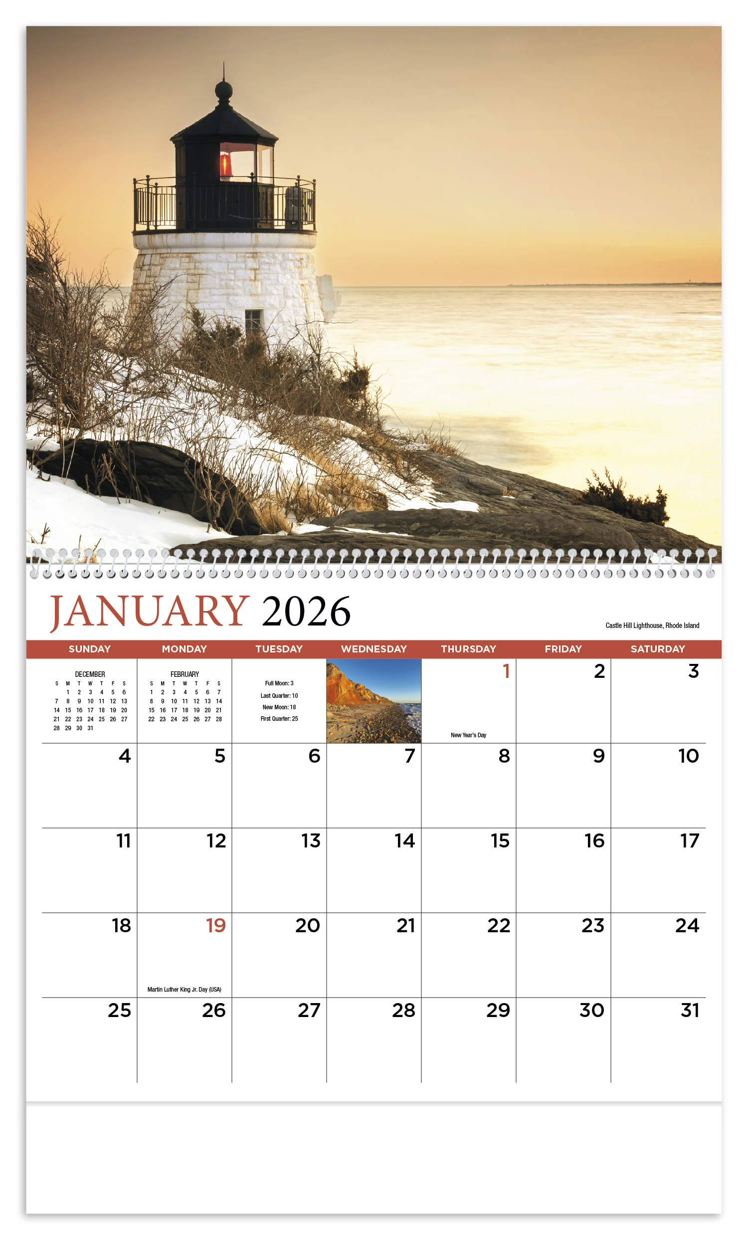 HotLine® Products New England Appointment Calendar - Spiral 10