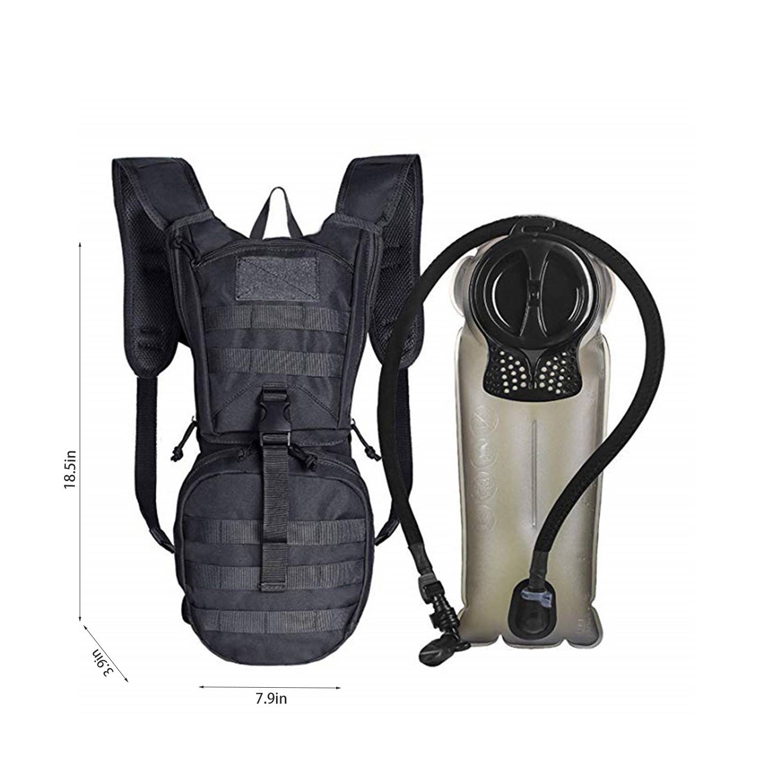 Outdoor Tactical Hydration Backpack w/ 3L Water Bladder 3