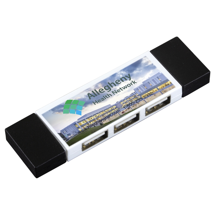 "Freedom" 2 in 1 – 3 Port Mini USB Hub with Type A & Type C Adapter 4