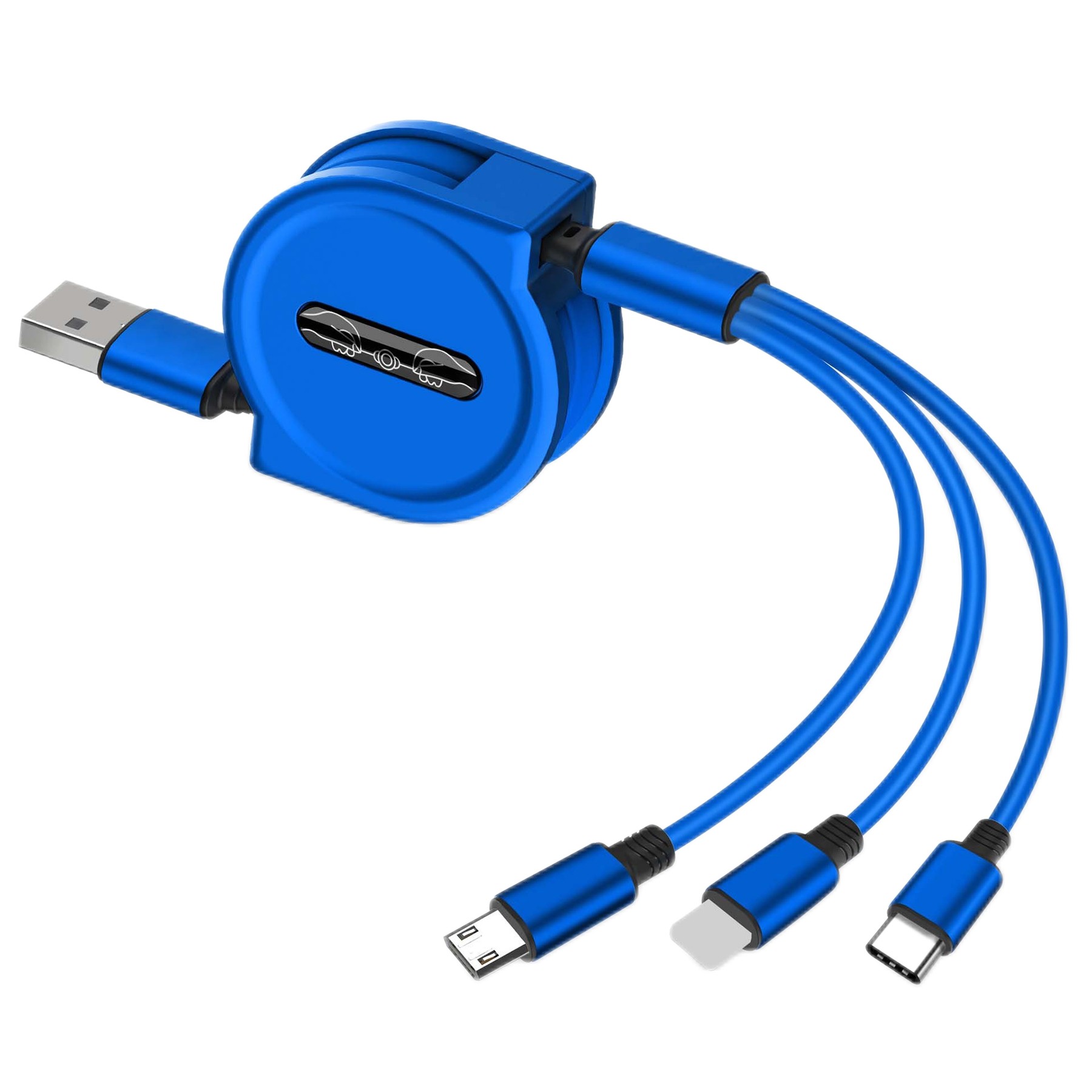 Retractable 3-In-1 Fast Charging Data Cable 2