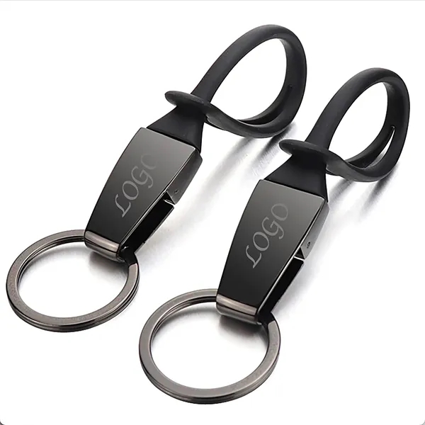 Rotatable Alloy Car Keychain Stylish Automotive Accessories