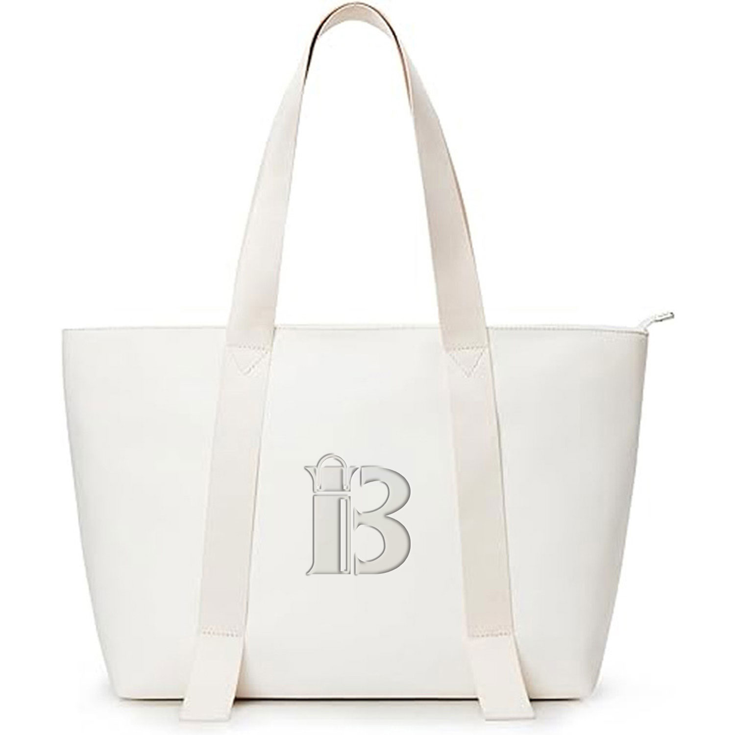 Large Capacity Nylon Tote Bag w/ Zipper Pocket, custom tote bag with logo imprint 1