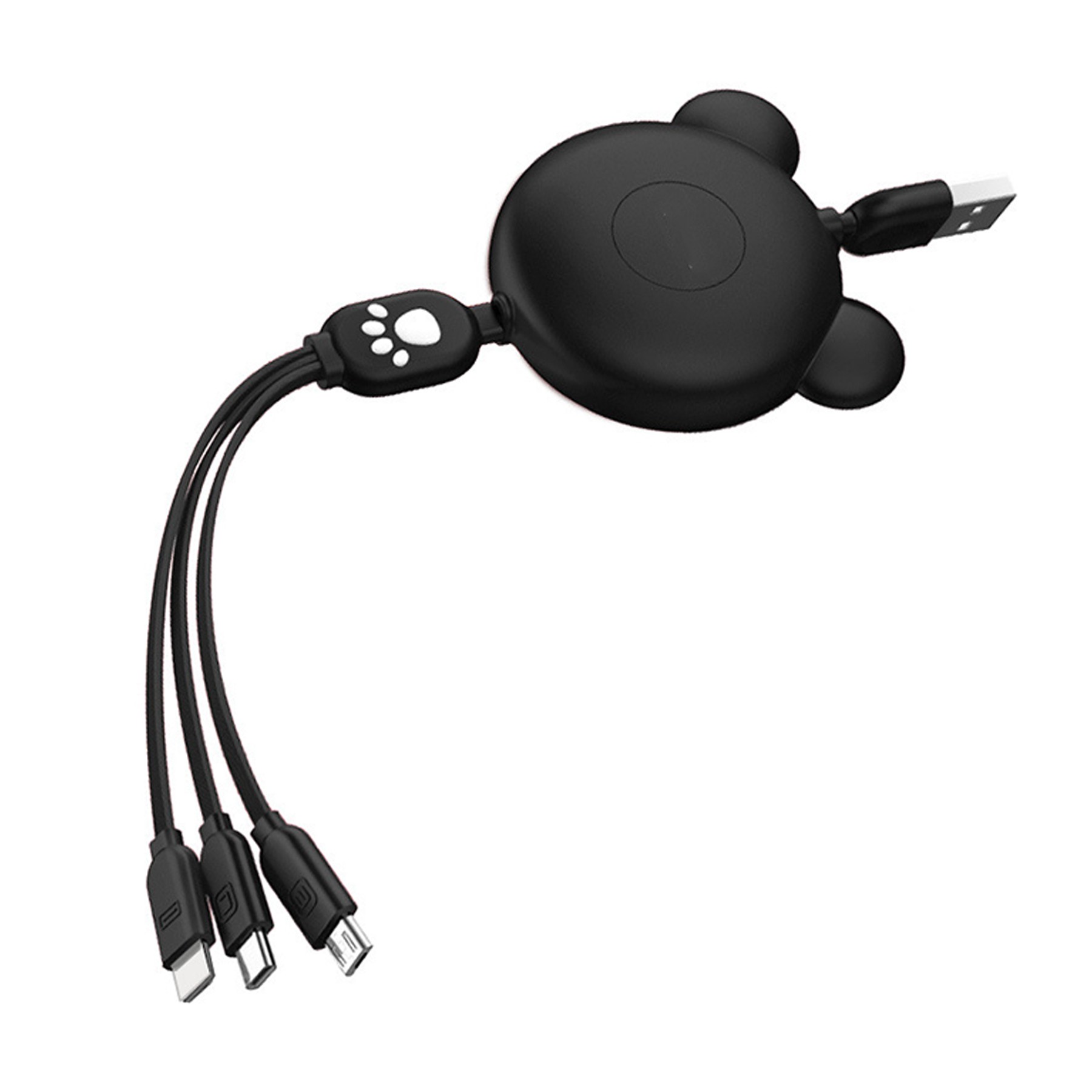 3-In-1 Bear Shape Telescopic Charging Cable 4