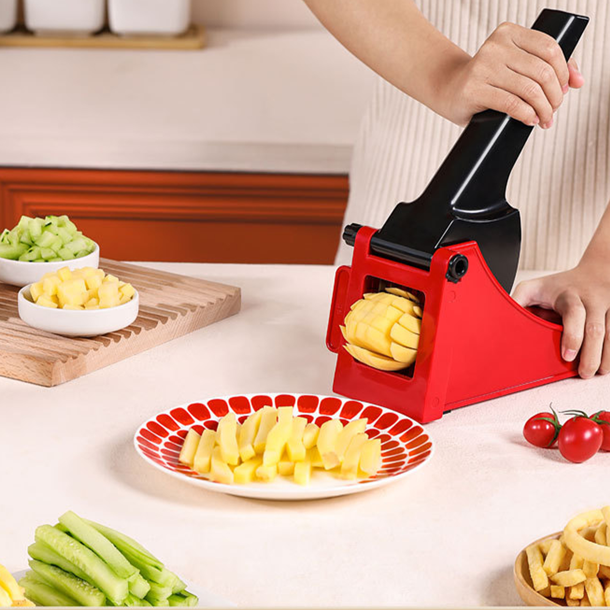 Stainless Steel Portable French Fry Cutter 3