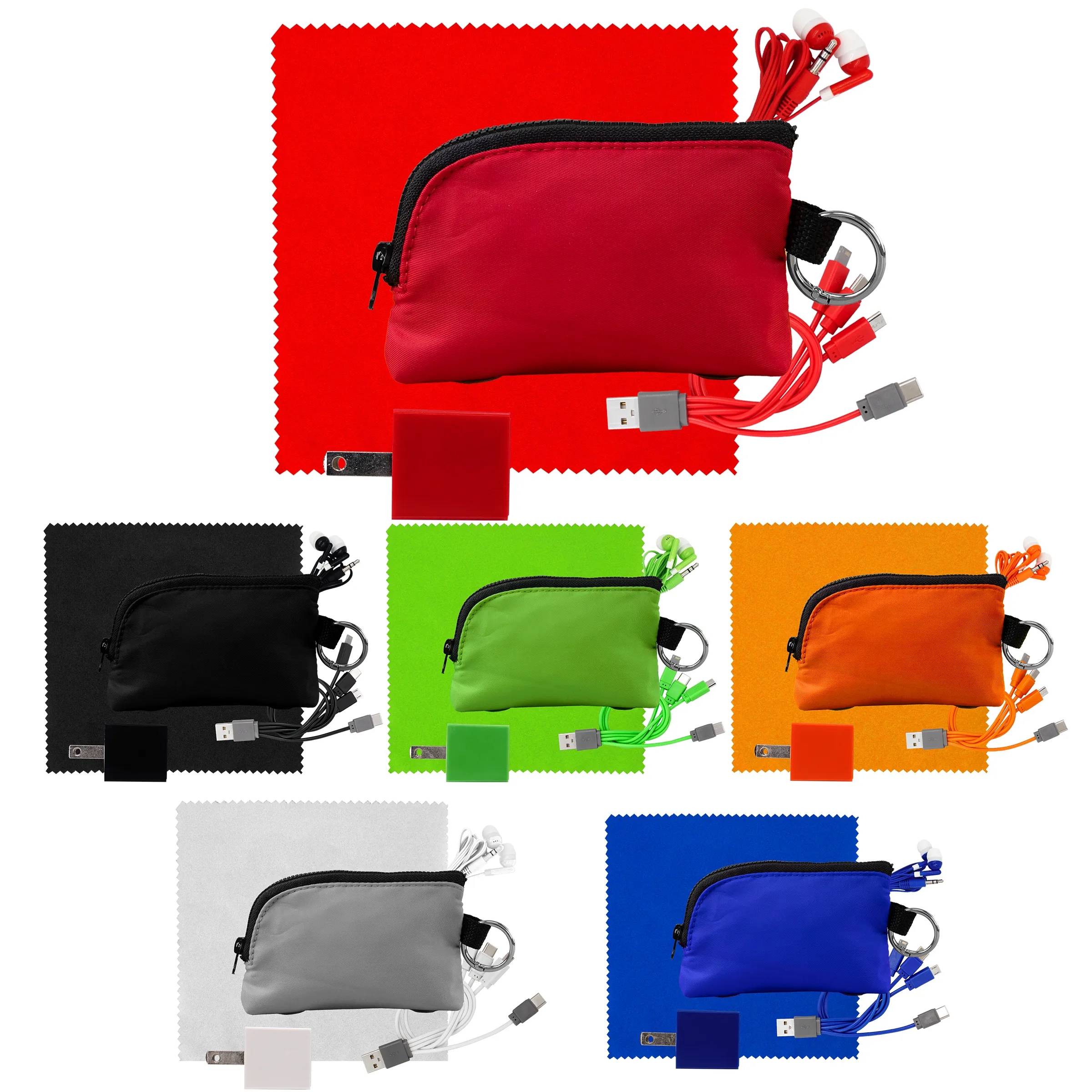 Zip Around Cable, Cloth, Wall & Ear Bud Kit 16