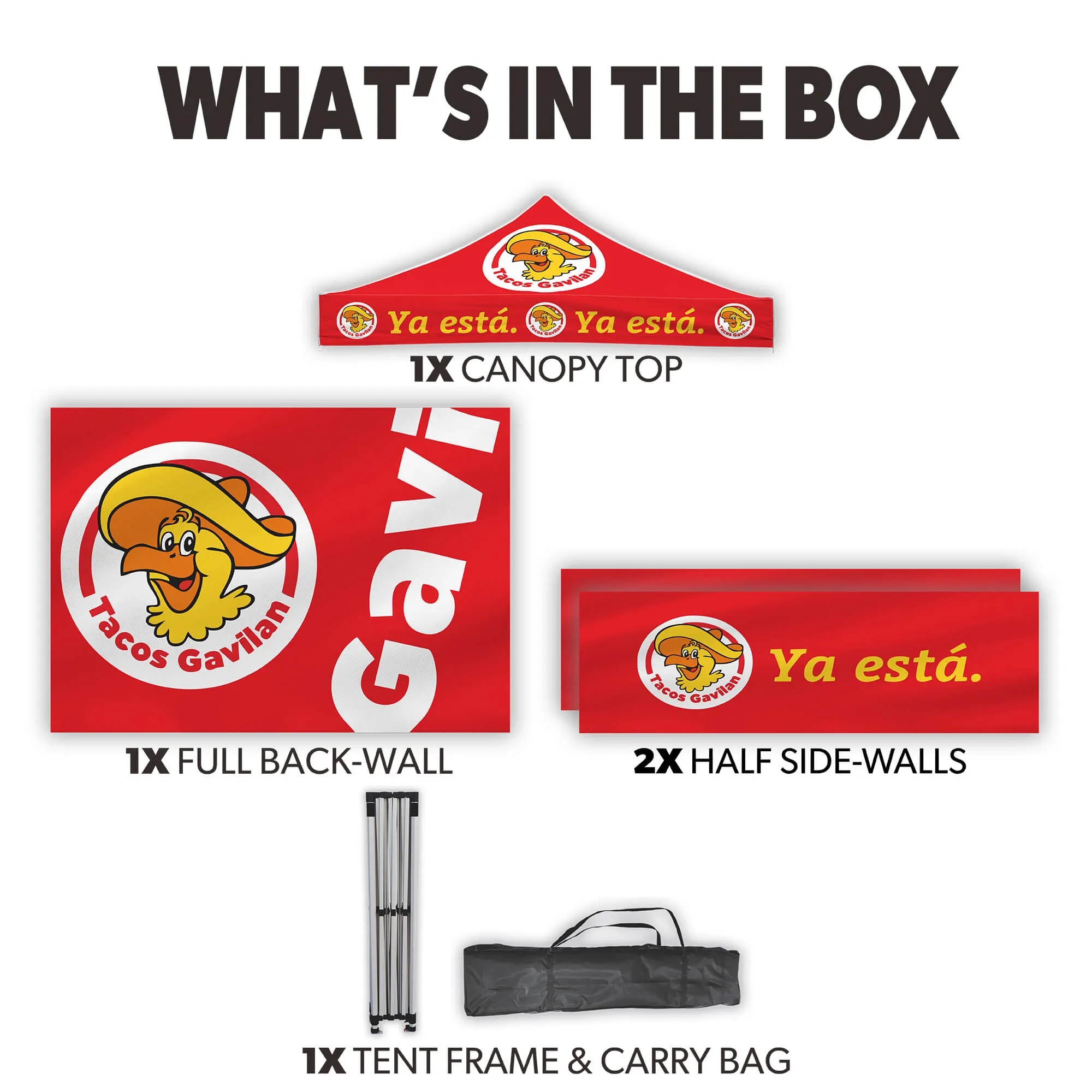 10ft x 10ft Custom Canopy Tent - Everyday Gold Package 6