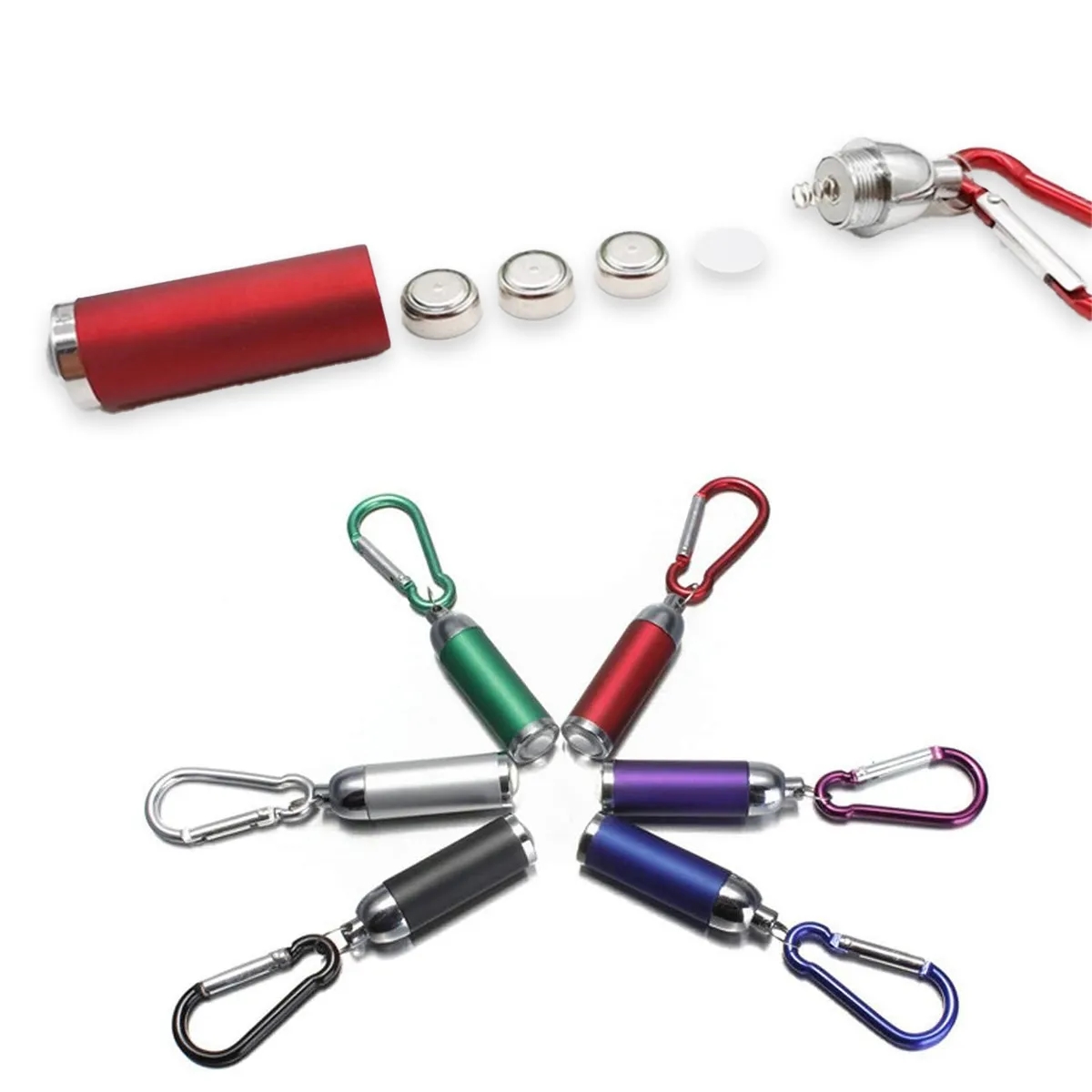 Mini LED Flashlight Keychain Portable Lightweight Outdoor 3