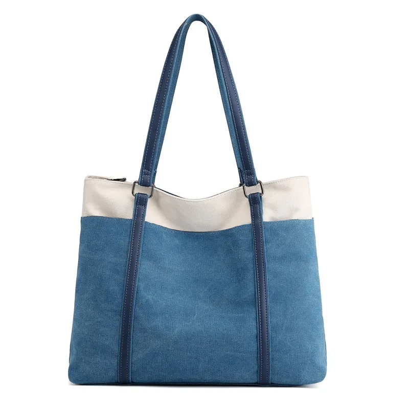 Women Splice Canvas Tote Bag 5