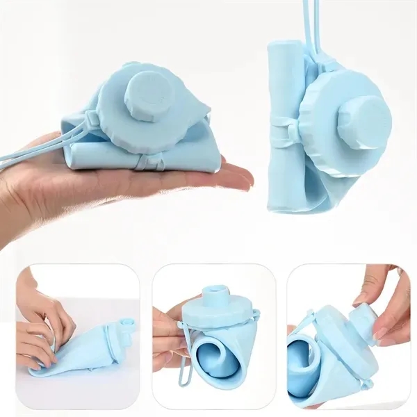 Collapsible Silicone Water Bottle - Reusable Eco Design 9