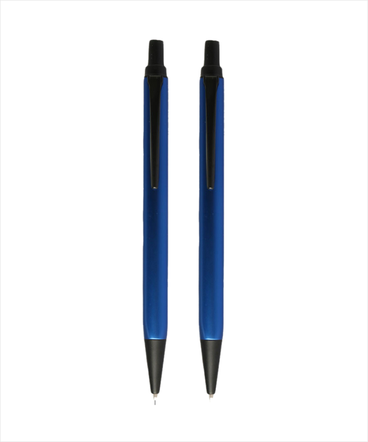 Union Printed - Triangle Metal Barrel Pen & Pencil Set in Box 2