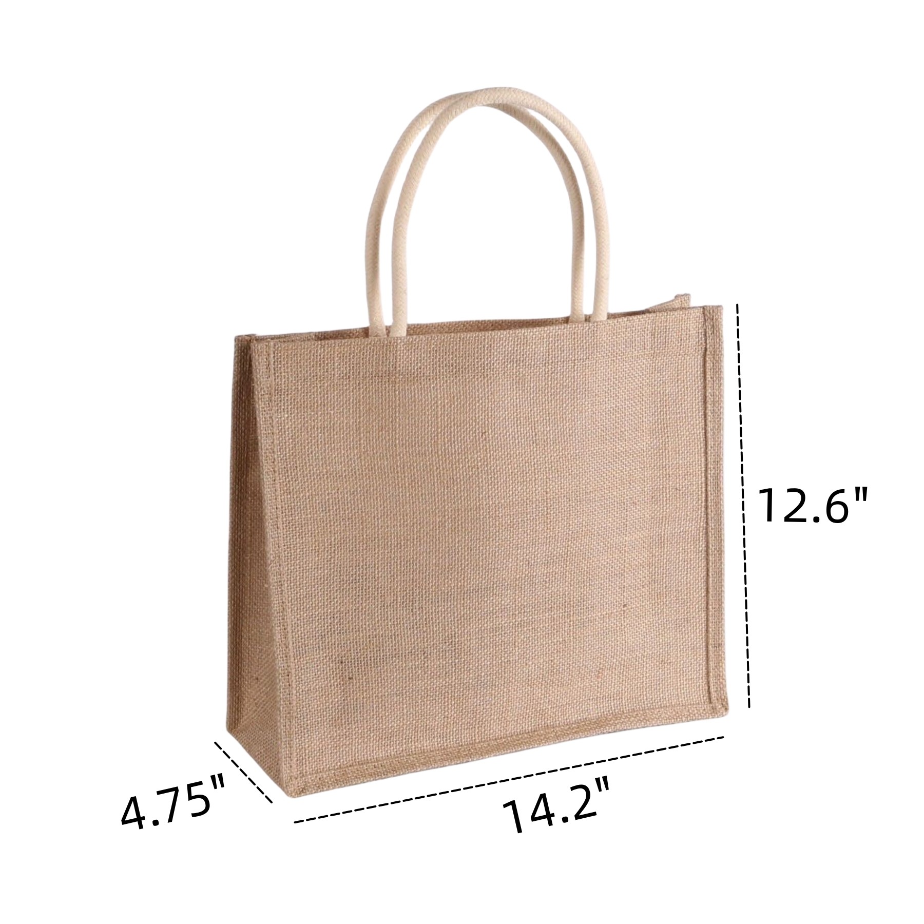 Jute Grocery Tote Bag, custom tote bag with logo imprint 2