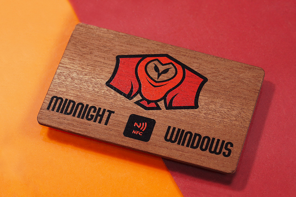 Wood NFC Business Cards 2