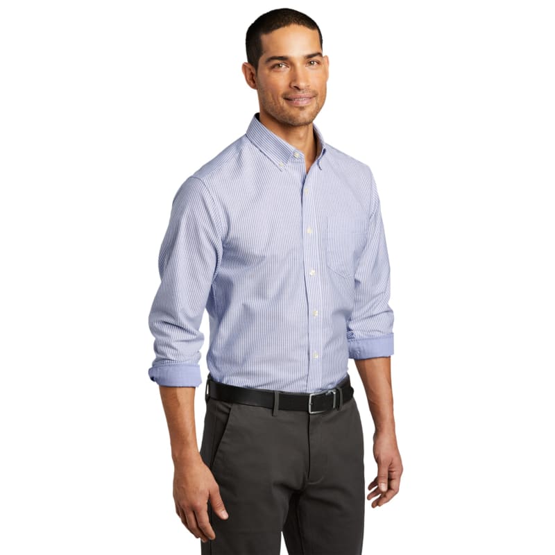 Port Authority SuperPro Oxford Stripe Shirt. 14