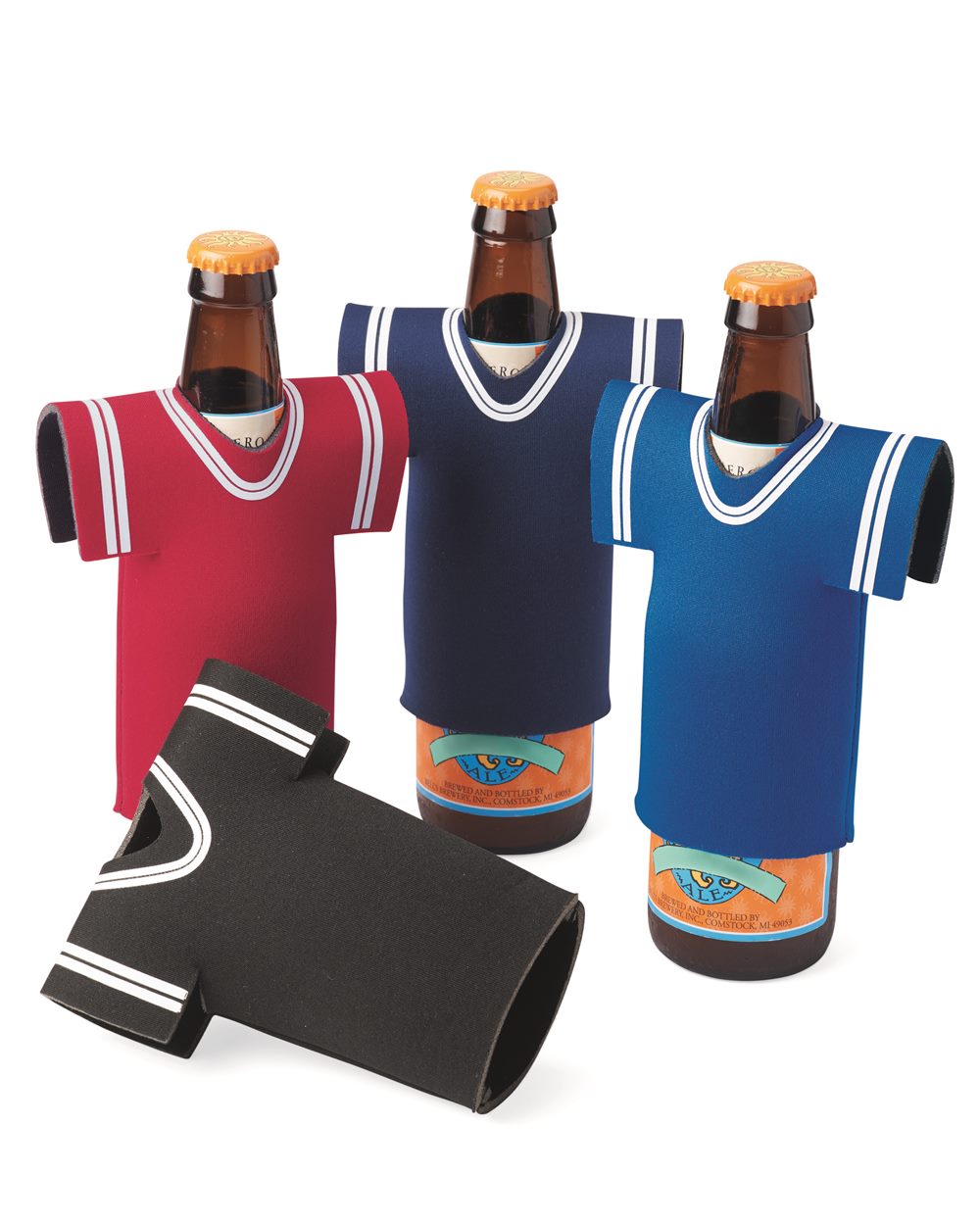 Collapsible Jersey Foam Can & Bottle Holder - FT008, custom koozie with logo imprint 6