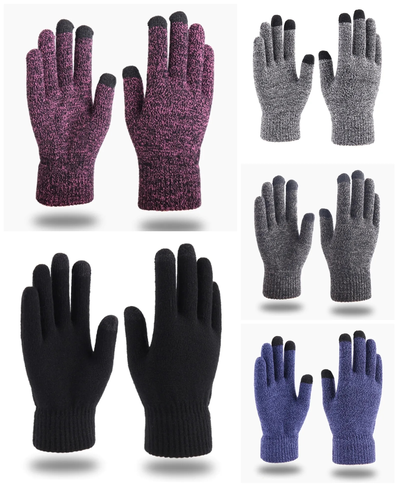 New Knitted Outdoor  Thick Touchscreen Gloves 8
